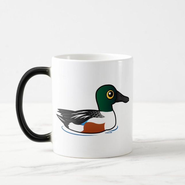 Taza Mágica Pato cuchara septentrional de Birdorable (Izquierda)