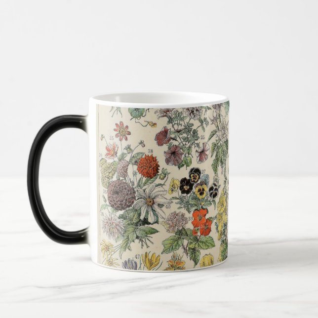 Taza Mágica Patrón botánico vintage (Izquierda)