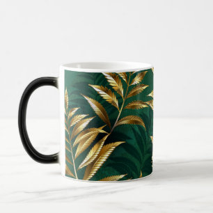 Taza Mágica Patrón continuo con helechos dorados