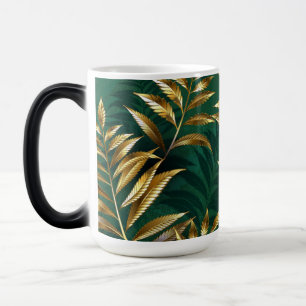 Taza Mágica Patrón continuo con helechos dorados