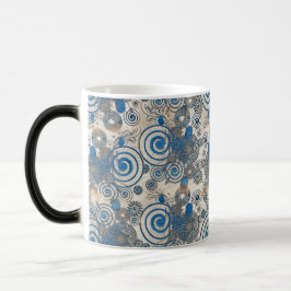 Taza Mágica Patrón de alambre azul