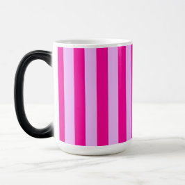 Taza Mágica Patrón de banda rosa y magenta