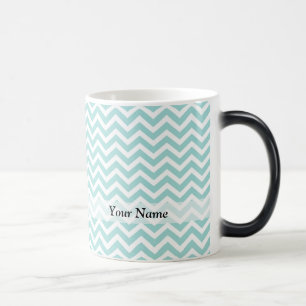 Taza Mágica Patrón de chevron Aqua