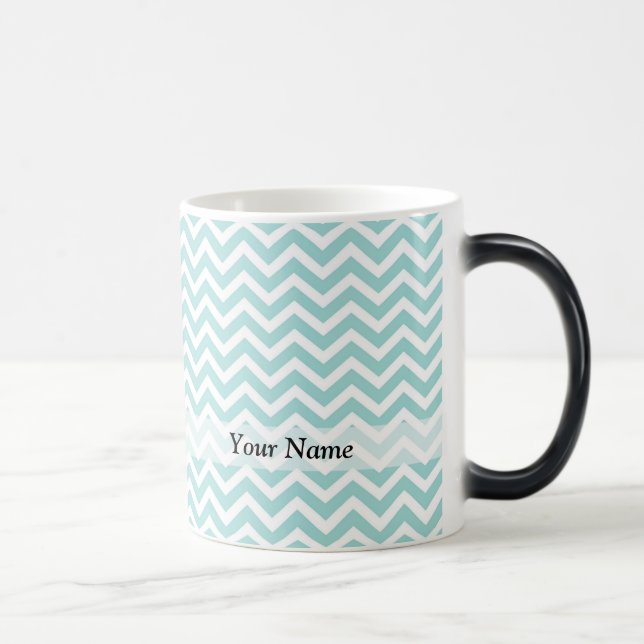 Taza Mágica Patrón de chevron Aqua (Derecha)