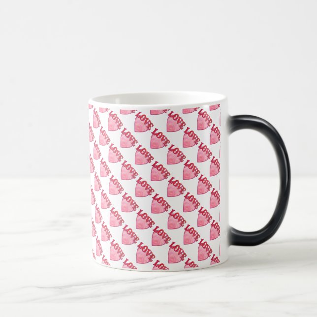 Taza Mágica Patrón de corazón de amor (Derecha)