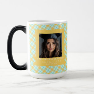 Taza Mágica Patrón de Cuadro Clásico Profesor Certificado