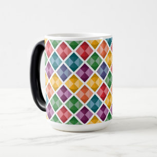 Taza Mágica Patrón de diamante café Mug