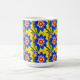 Taza Mágica Patrón de flores abstractas
