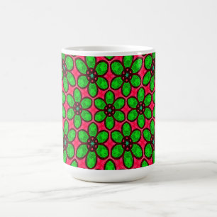 Taza Mágica Patrón de flores abstractas