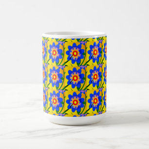 Taza Mágica Patrón de flores abstractas