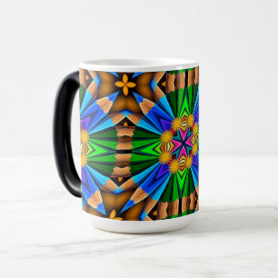 Taza Mágica Patrón de flores abstractas únicas