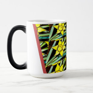 Taza Mágica Patrón de flores amarillas y valiosas