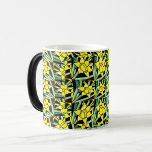 Taza Mágica Patrón de flores amarillas y valiosas
