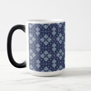 Taza Mágica Patrón de formas geométricas azules