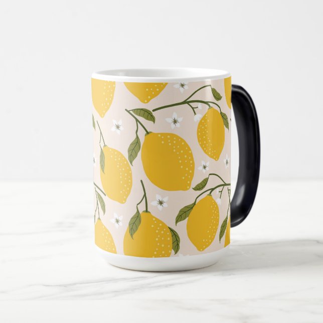 Taza Mágica Patrón de fruta fresca jugosa de limón (Anverso derecho)