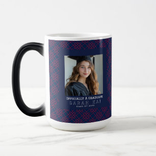 Taza Mágica Patrón de Gingham de Moda Doctorado