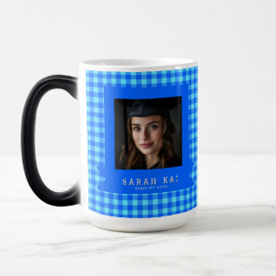Taza Mágica Patrón de Gingham de Moda Ejercicio de Iniciación