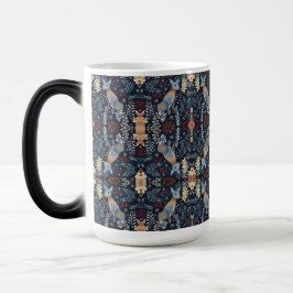 Taza Mágica Patrón de hoja sin foco con ciervo elegante