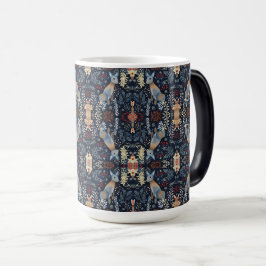 Taza Mágica Patrón de hoja sin foco con ciervo elegante