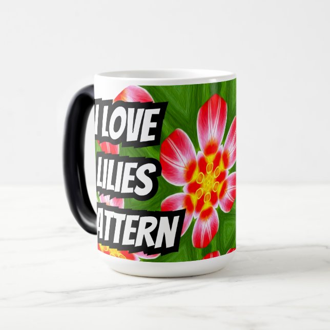 Taza Mágica Patrón de ilimidades rojas (Anverso izquierdo)