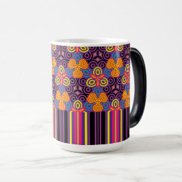 Taza Mágica Patrón de ornamento pastel con diseño sin inconven