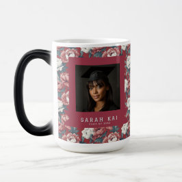 Taza Mágica Patrón de peonías de moda Felicita Graduado