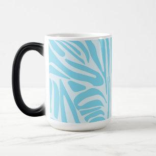 Taza Mágica Patrón de rayas de cebra azul