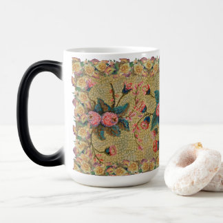 Taza Mágica Patrón de rosa vintage antiguo