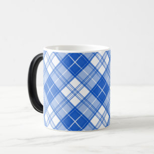 Taza Mágica Patrón de tartán blanco oscuro yxm0uat9 diagonal
