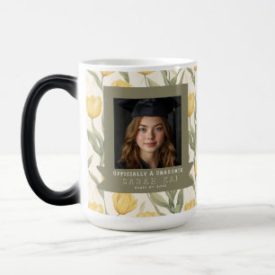 Taza Mágica Patrón de Tulipán Único Felicita al Graduado