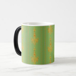 Taza Mágica Patrón floral barroco con borde