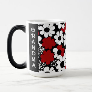 Taza Mágica Patrón floral de la abuela personalizada