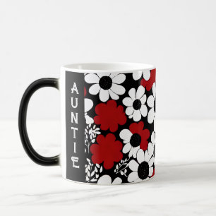 Taza Mágica Patrón floral de tía personalizada