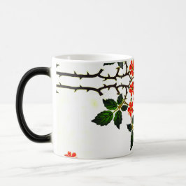 Taza Mágica Patrón floral del siglo XIX Foliage Rosa Verde