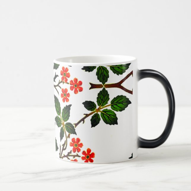 Taza Mágica Patrón floral del siglo XIX Foliage Rosa Verde (Derecha)
