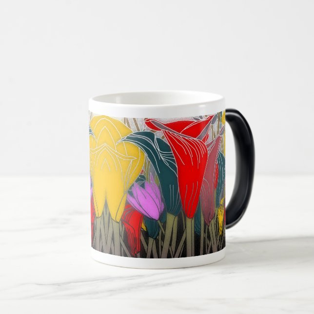 Taza Mágica Patrón floreado vibrante (Anverso derecho)