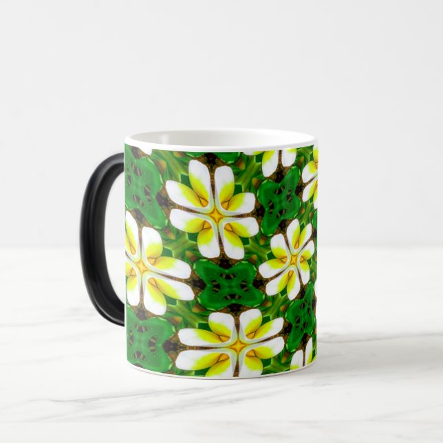 Taza Mágica Patrón frangipano amarillo (Anverso izquierdo)