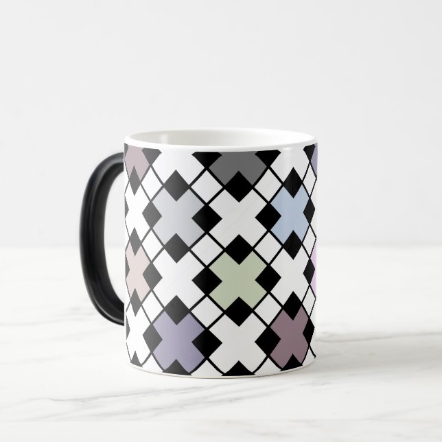 Taza Mágica Patrón geométrico multicolor (Anverso izquierdo)