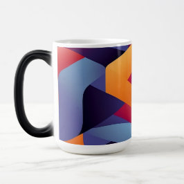 Taza Mágica Patrón geométrico vibrante 3D 2