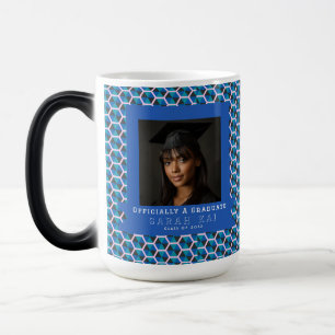 Taza Mágica Patrón Hexagonal Colorido Graduación Año Superior