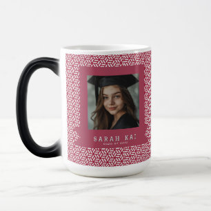 Taza Mágica Patrón Hexagonal de Moda Graduación del Nieto