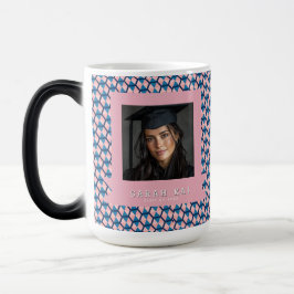 Taza Mágica Patrón Hexagonal Único Graduada de Último Año