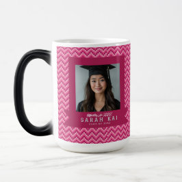 Taza Mágica Patrón Zigzag Colorido Graduación Nieta