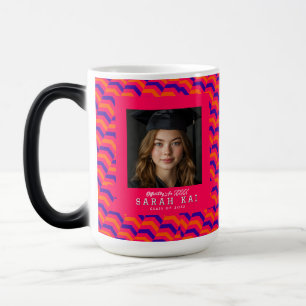 Taza Mágica Patrón Zigzag en Negrita Clase Graduada