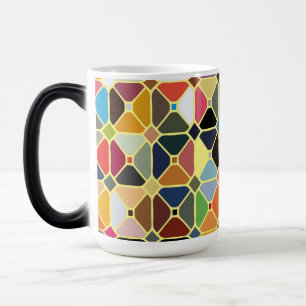 Taza Mágica Patrones geométricos multicolores con formas oct