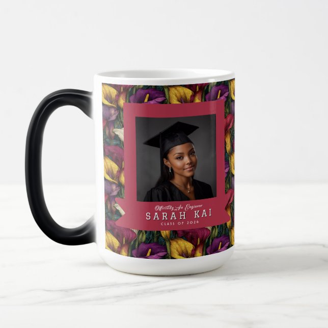 Taza Mágica Patrones únicos de calas  (Izquierda)
