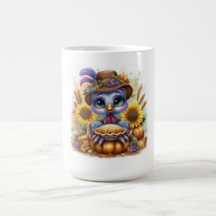 Taza Mágica Pavo mono de otoño
