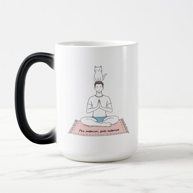 Taza Mágica Paz Interior, Gato Exterior (Izquierda)