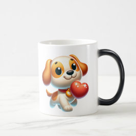 Taza Mágica perro, amor de cachorros