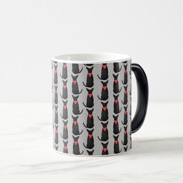 Taza Mágica Perro negro de Chihuahua (Anverso derecho)